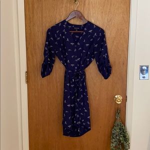 41 Hawthorn Navy Blue Button Up Shirt Dress